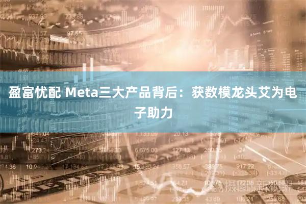 盈富忧配 Meta三大产品背后：获数模龙头艾为电子助力
